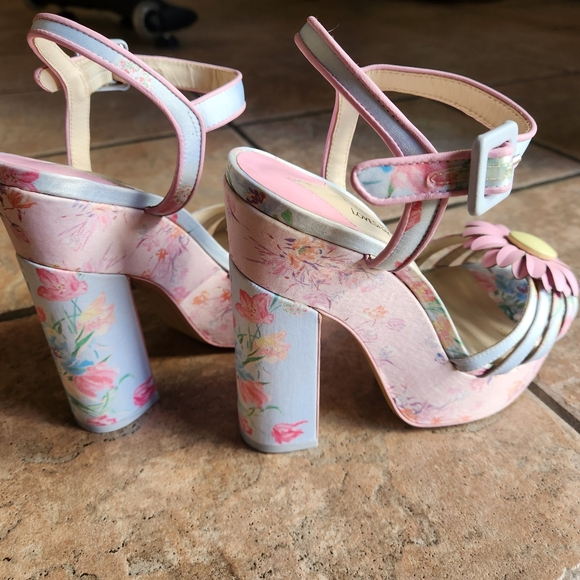 Sophia Webster × LoveShackFancy collaboration platform heels. Size 39. - Picture 3 of 6